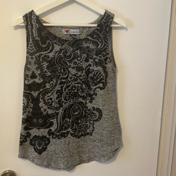 Desigual tank top size medium black/ grey - Picture 1 of 4